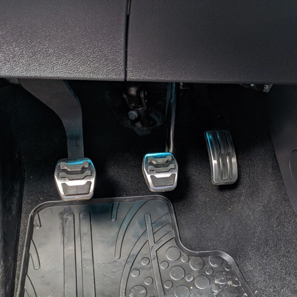Paslanmaz çelik araba pedalı pedleri pedallar kapak Ford Focus 2 için 3 4 MK2 MK3 MK4 RS ST 2005-2020 Kuga kaçış 2009 - 2020