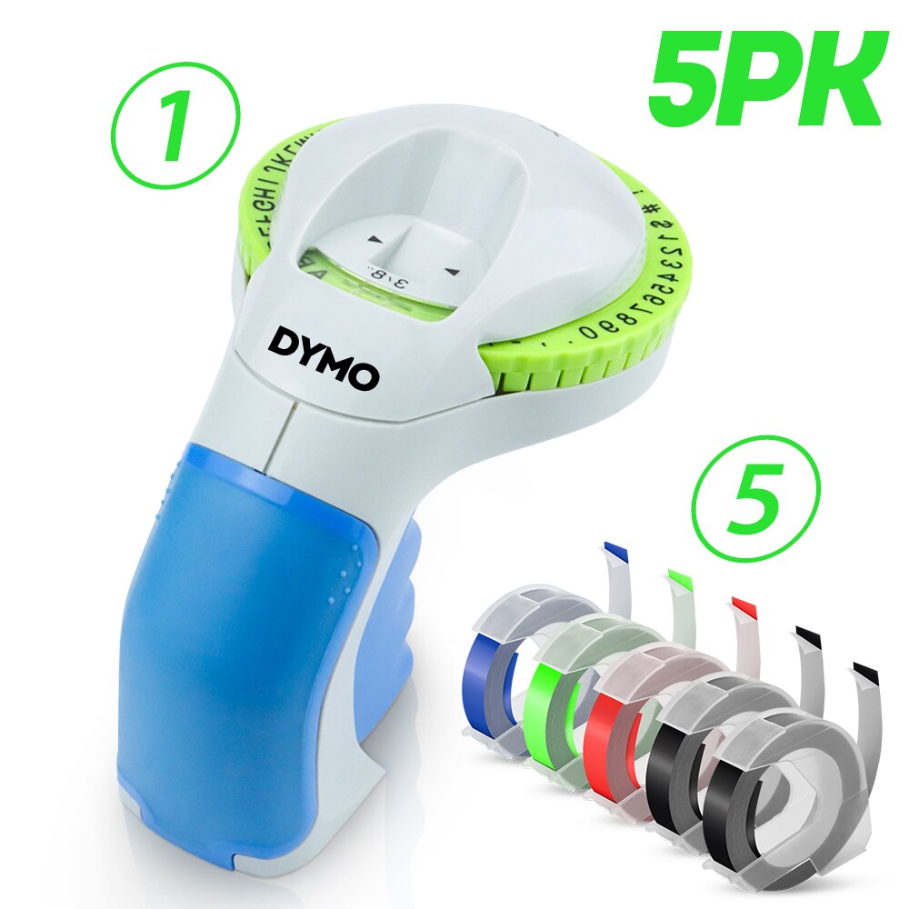 Dymo 12965 ręczna drukarka etykiet 9mm 3D tłoczenie taśma z etykietami do Dymo maszyna do etykietowania ręczna drukarka do etykiet 12965 DIY etykieta wstążka: 08