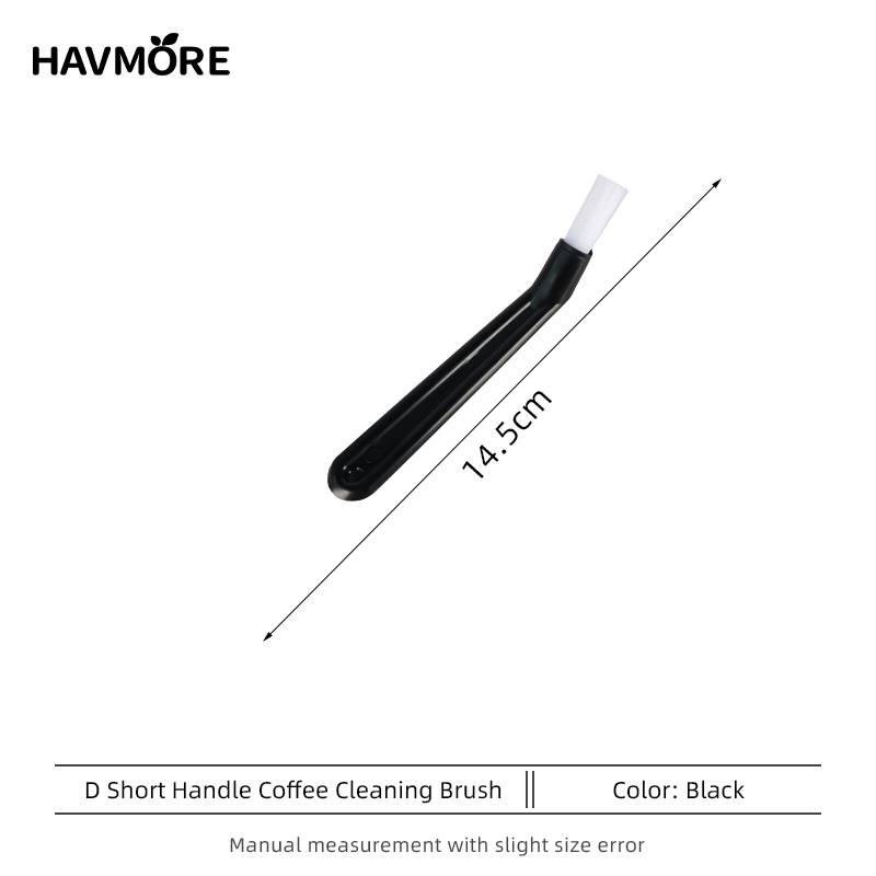 Leeseph Kaffeemaschinen-Bürstenreiniger mit Löffel, 2-in-1, Barista Espressomaschine, Bürsten-Ersatzkopf, Kaffee-Reinigungswerkzeug: Licht Grau
