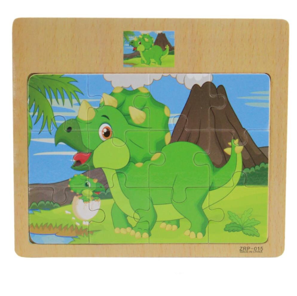 15x17cm Formato Animali di Legno E Auto Puzzl Puzzle Bordo di Giocattoli Per Bambini di Educazione Precoce Interessante Puzzle Di Legno Del Giocattolo: monoclonius