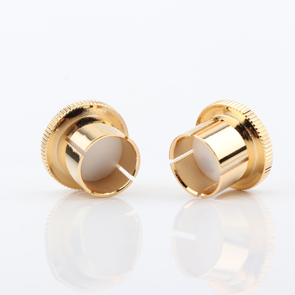 12 Stuks Vergulde Rca Geluidsreducerende Caps-Ptfe (Teflon) Isolatie