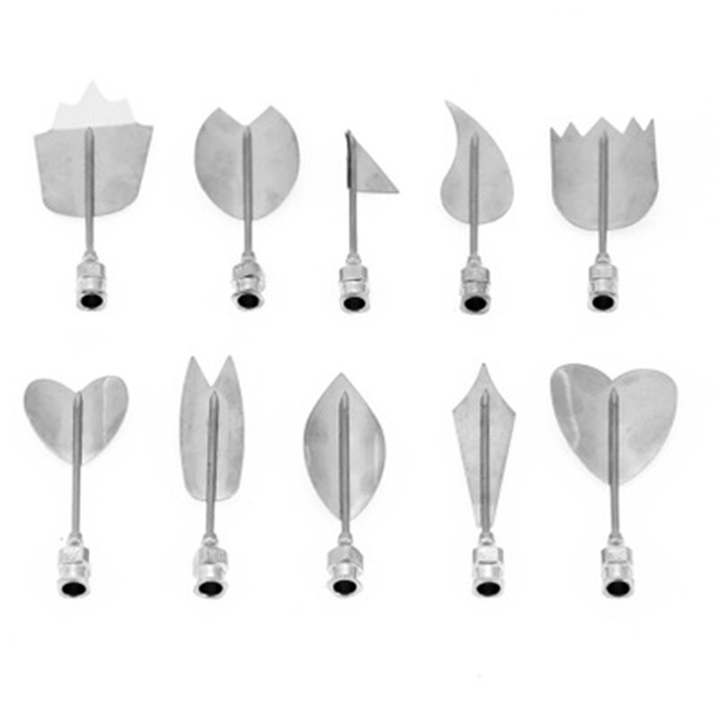 10/11pcs 3D Jelly Flower Carving Tool Art Home Kitchen Stainless Steel Gelatin Pudding Nozzle Syringe Cake Decorating Utensil