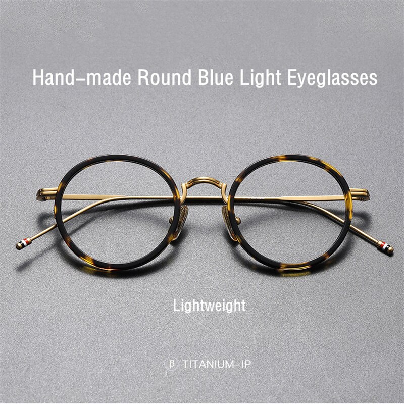 Thom Brand Glasses Frame Men Retro Round Titanium Optical Prescription Eyeglasses Women Myopia Eyewear TBX906 Spectacles