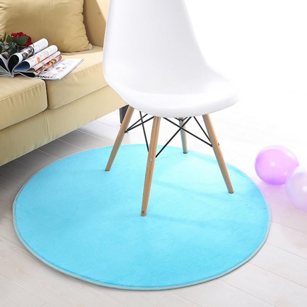 Round Rug Pad Mat ​for Kids Playhouse Play Tent Cushion Floor Mat, Children Room Home Decor(Blue, 1M)