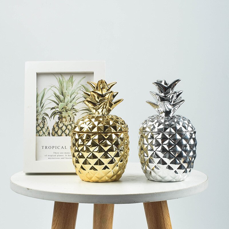 Nordic Ananas Lagerung Tank Aromatherapie Kerze Lagerung Container Keramik Glas Schmuckstück Boxen Candy Jar Home Dekoration Handwerk