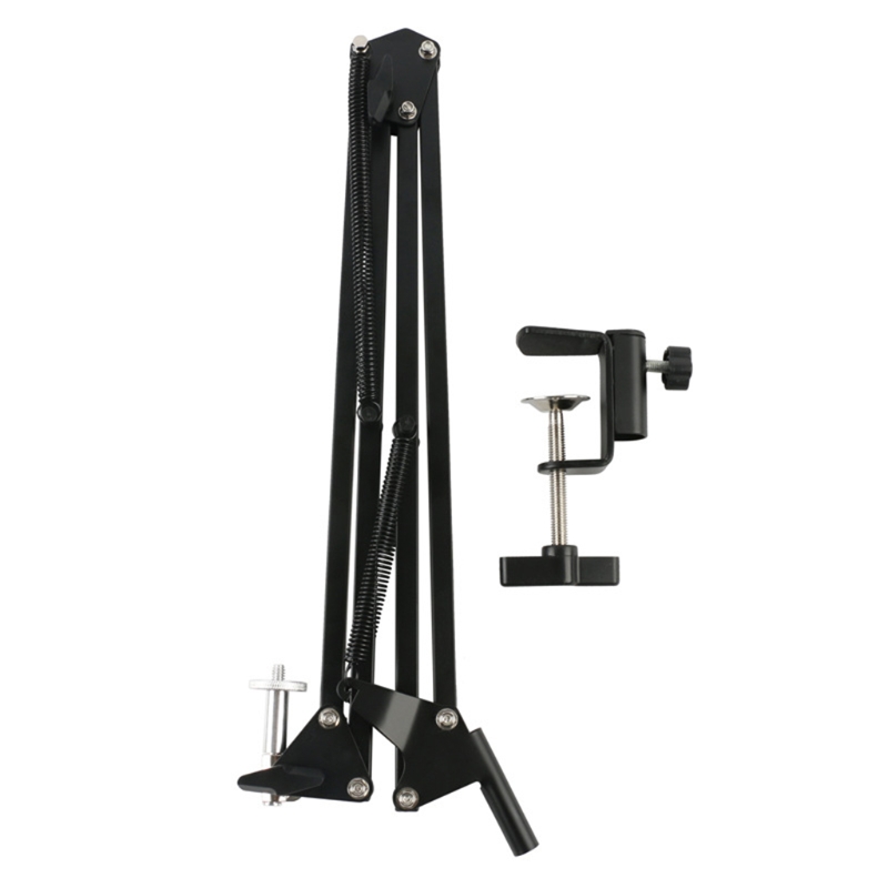 Overhead Tripod Mount Metal Flexible Over Head Arm with Phone Holder Camera Webcam Ring Light Video Recording Use