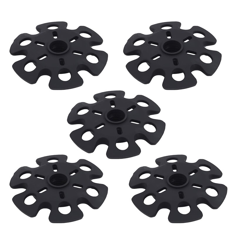 Lot de 5 embouts de bâtons de randonnée pour escalade en plein air, flocons de neige, boue, panier de ski, capuchon de protection de remplacement, accessoire de randonnée: Default Title