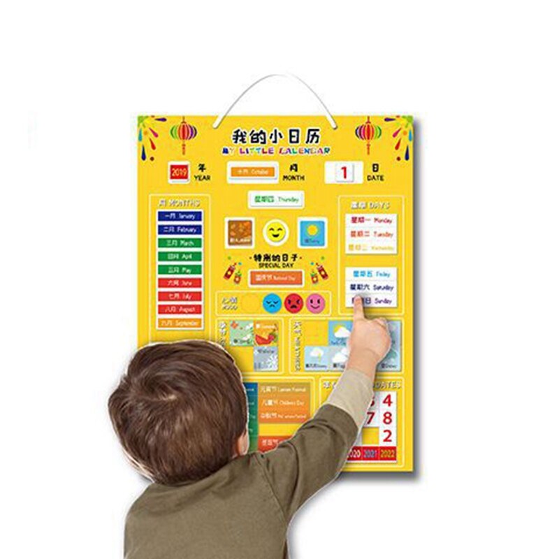 48 Pcs Dagelijkse Magnetische Kids Eerste Kalender Tijd Perceptie Voorschoolse Leren Speelgoed Set Voor Kinderen