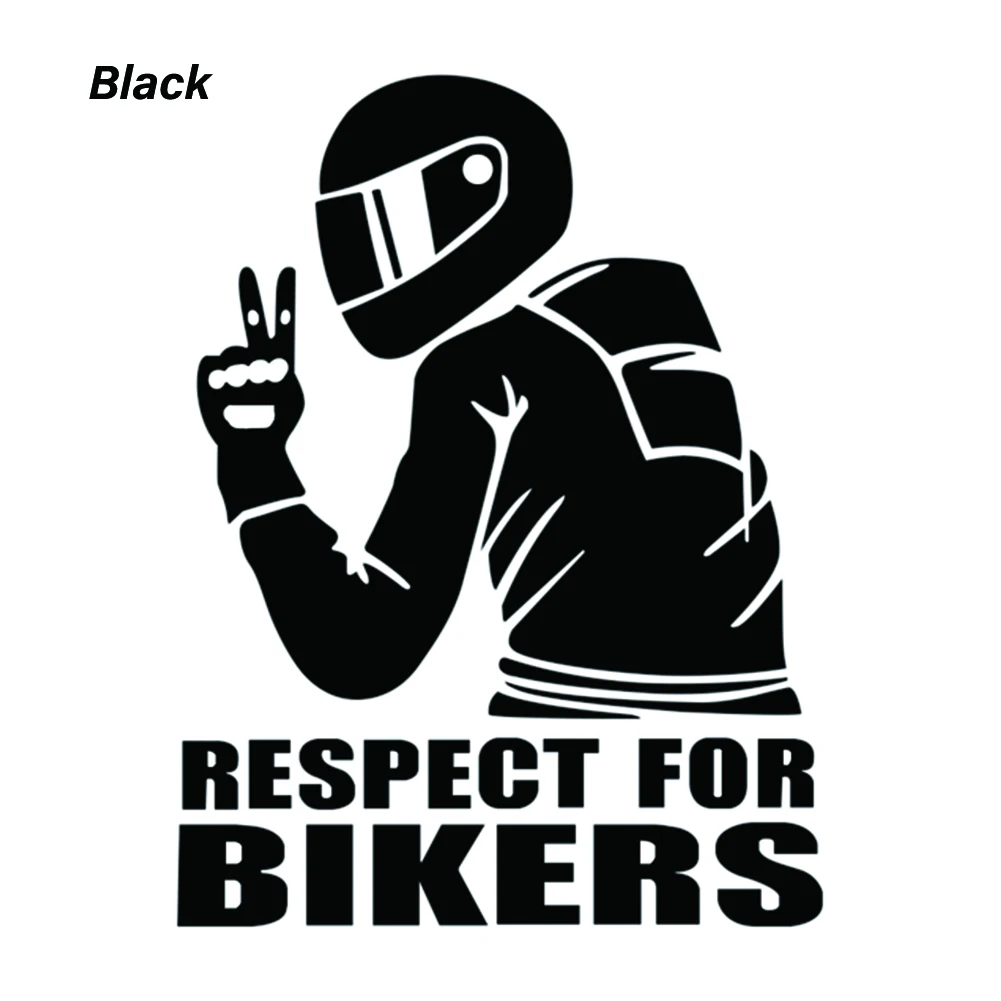Autocollants de voiture 13x20cm, étiquette de Respect pour les motards, étiquette en vinyle drôle pour poignée de porte de voiture, décalcomanies de carrosserie, accessoires de décoration: MULTI