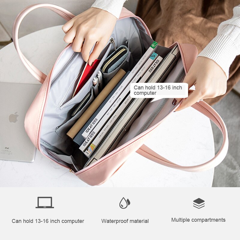 OYIXINGER Women&#39;s Briefcase Business Tote Messenger Bags For Female A4 Document Storage 13 14 15 Inch Laptop Bag For Macbook Hp