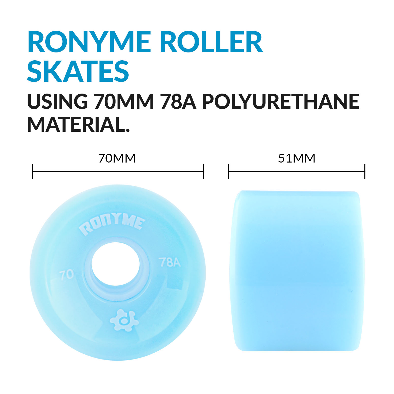 Ronyme 4 Uds 78A ABEC-9 Longboard ruedas de alto rendimiento ruedas de PU de patineta de ruedas Mini Crucero de ruedas