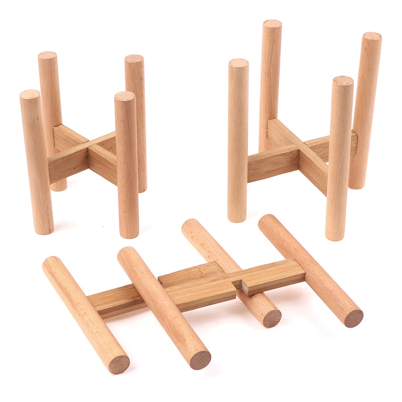 Maceta fuerte de pie, soporte para bonsái, bandejas para macetas de madera, 1 Uds.