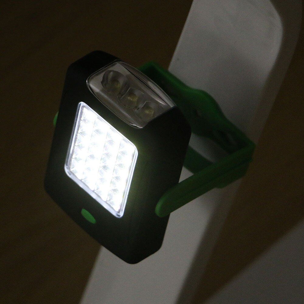 Green Portable Flashlight 2 Modes 20+3 LEDs Lamp With Magnetic Working Stand Folding Hook Light Torch Lanterna Lamp Torch