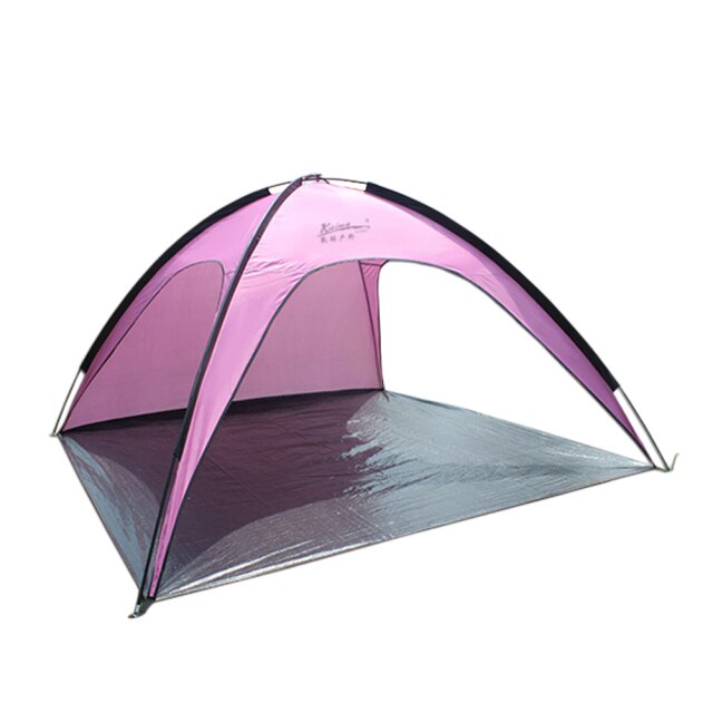 Tienda de campaña para la playa, refugio de protección solar de 3 a 3 personas, toldo de sombra fácil de llevar con bolsa para la playa, pesca, Picnic,: Rosa