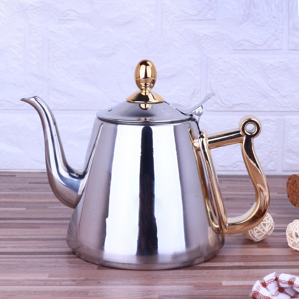 1.5l kök i rostfritt stål tekanna kaffekanna vatten induktion spis platt vattenkokare tekanna brinnande te öppen vattenkokare