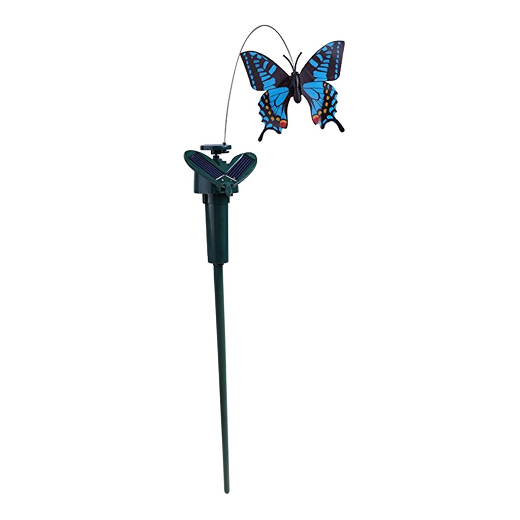 Solar Powered Fluttering Garden Stakes Outdoor Decor, Butterfly / Bird: Butterfly