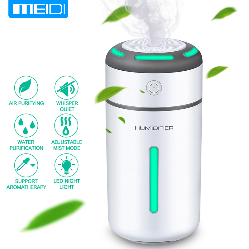 Meidi 170ml mini luftfukter diffusor aromalampe aromaterapi elektrisk aroma diffusor tåke luftfrisker