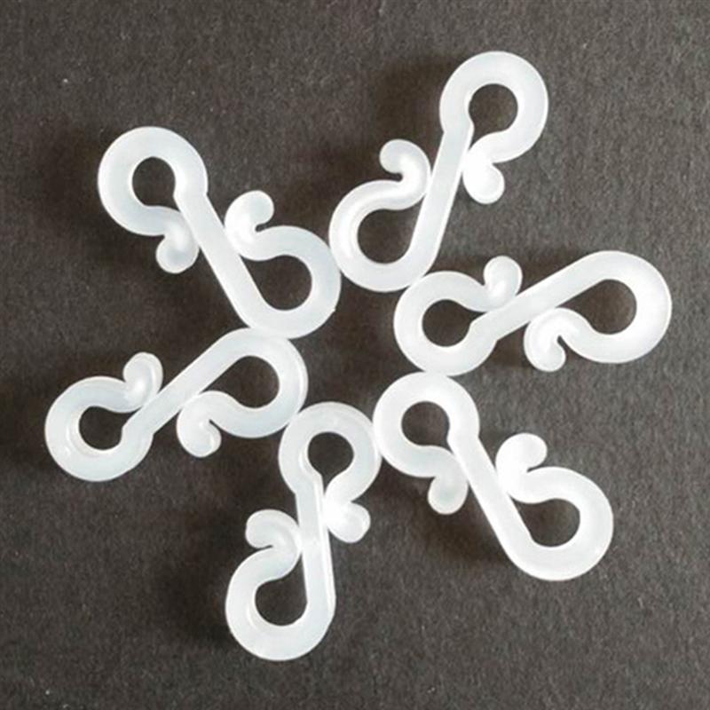 48 Stuks Witte Decoratieve Hange Plastic Outdoor S Kerst Gutter Haken Clips Voor Fairy String Touw