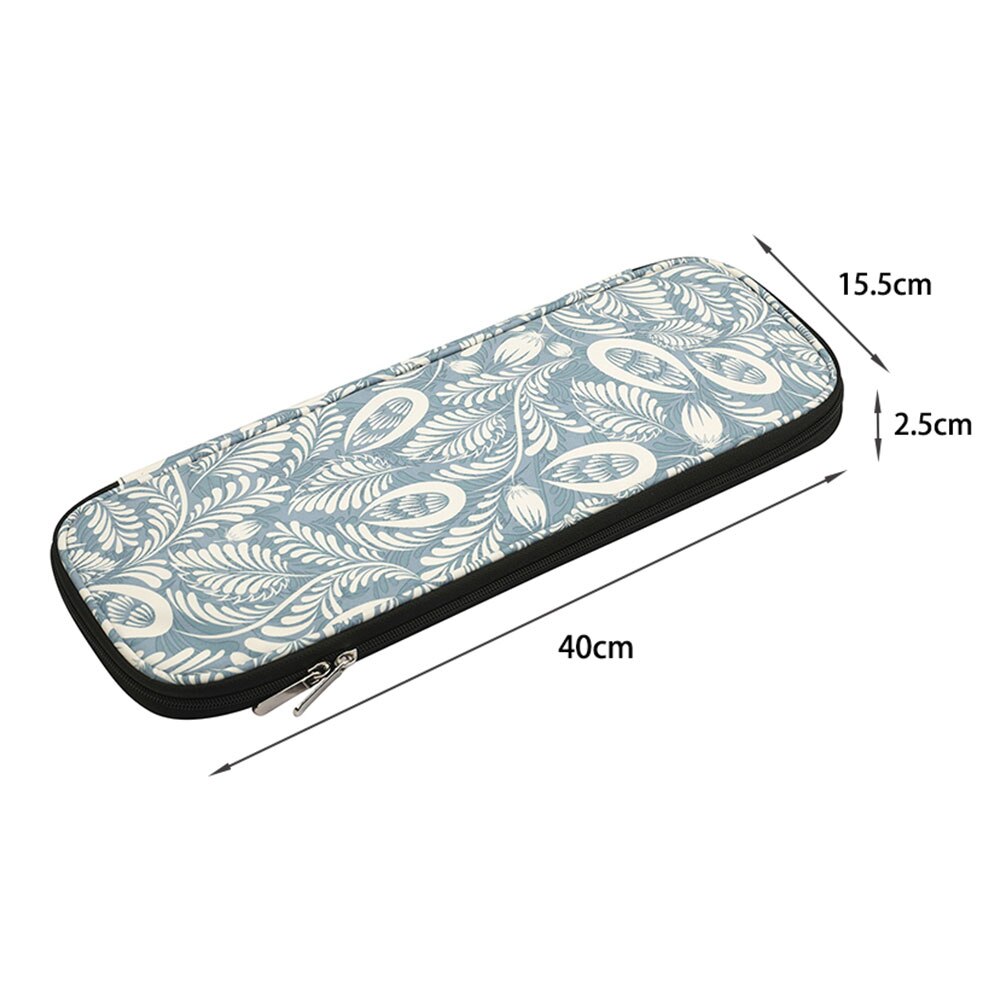 Plants Print Sewing Thread Organizer Portable Knitted Bag Knitting Crochet Needles Hooks Container Embroidery Storage Case