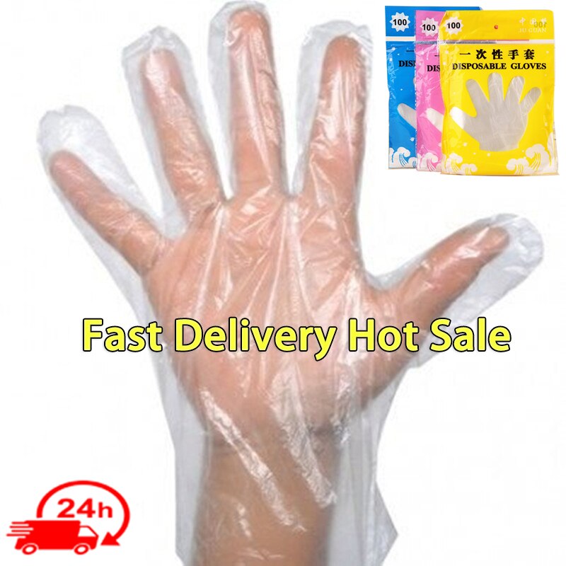 Surface Convex Processing Convenient Plastic Transparent Safety Hygiene Useing Eco-friendly Home Products Disposable Gloves
