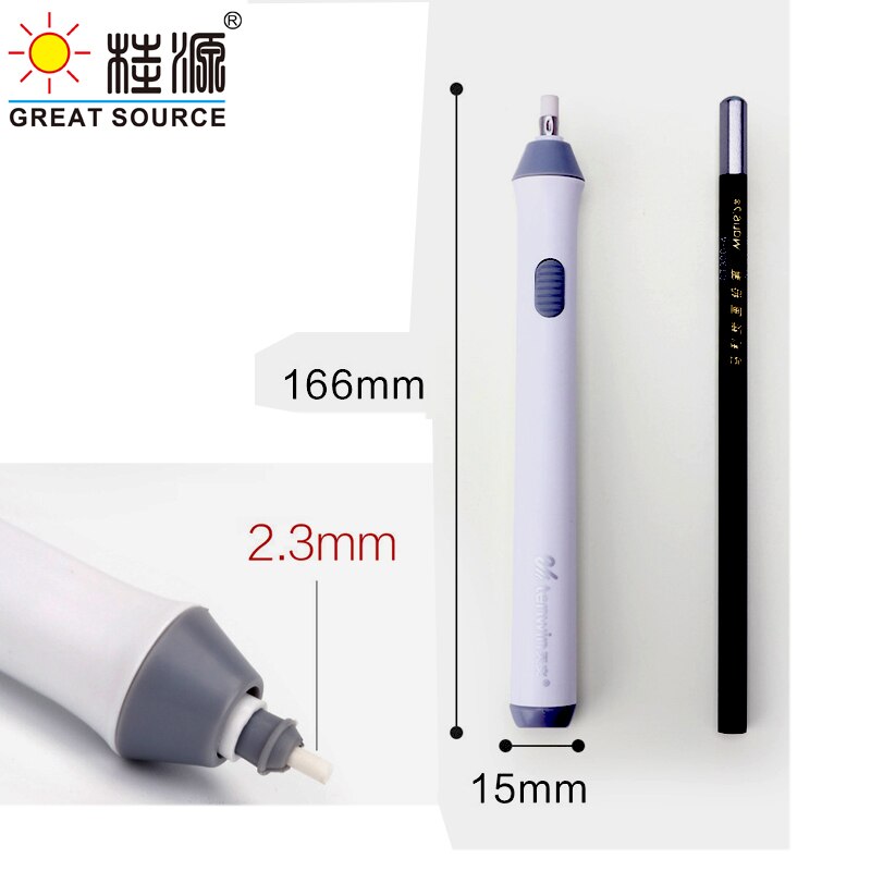 Gomme électrique Haute Lumière Gomme Dessin Crayon Gomme Machine Remplacer 2.3mm / 5mm Gomme (1 Pièce/ensemble)