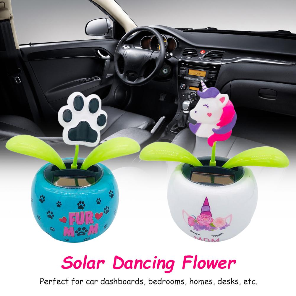 Solar- Tanzen Blume Solar- Blume Auto Innen Ornamente Dekorationen Auto Armaturenbrett Schwingen Spielzeug Auto Dekor freundlicher Spielzeug