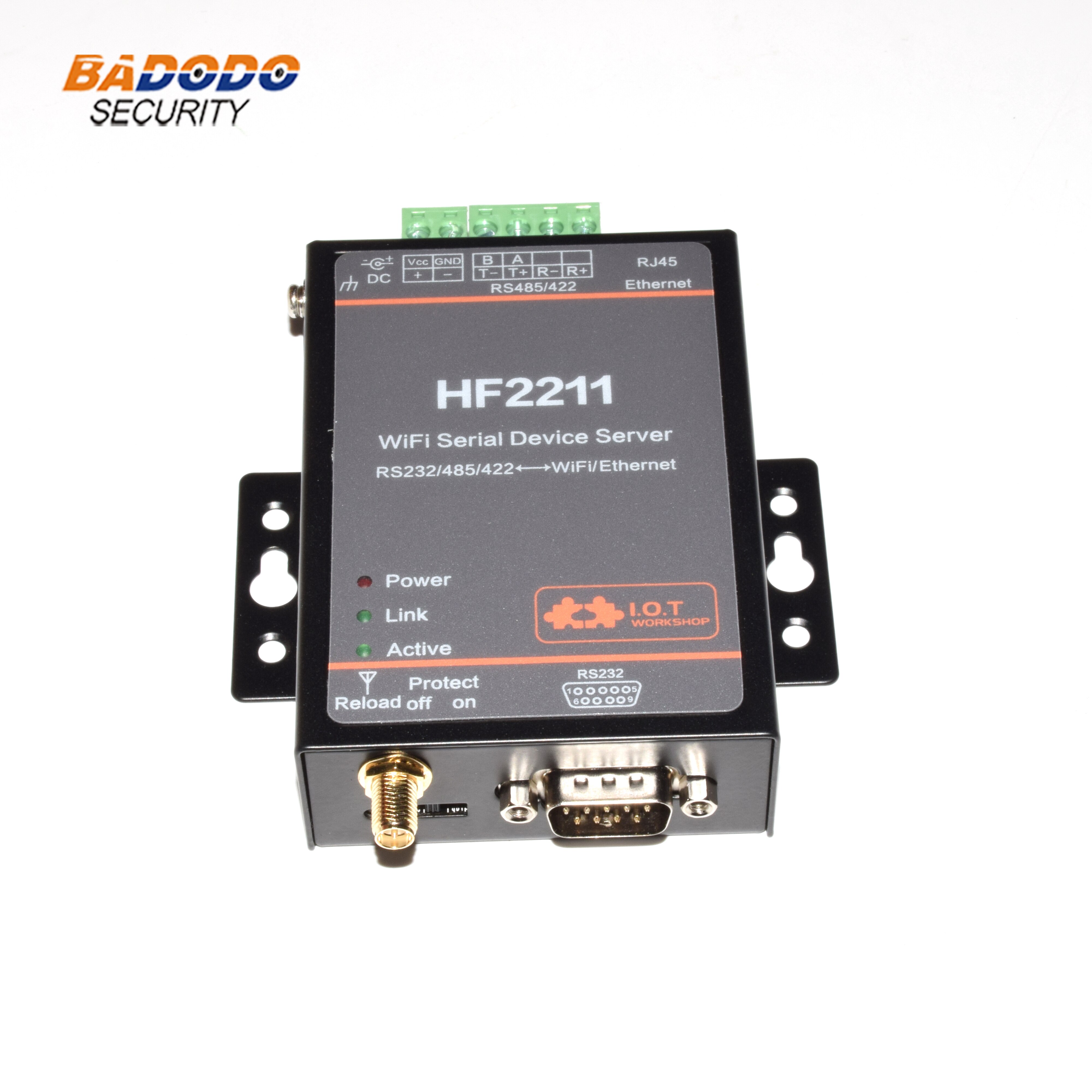 WiFi Searial Device Server RS232/RS422/RS485 to Ethernet Wi-Fi converter server HF2211 Support Modbus TCP protocol