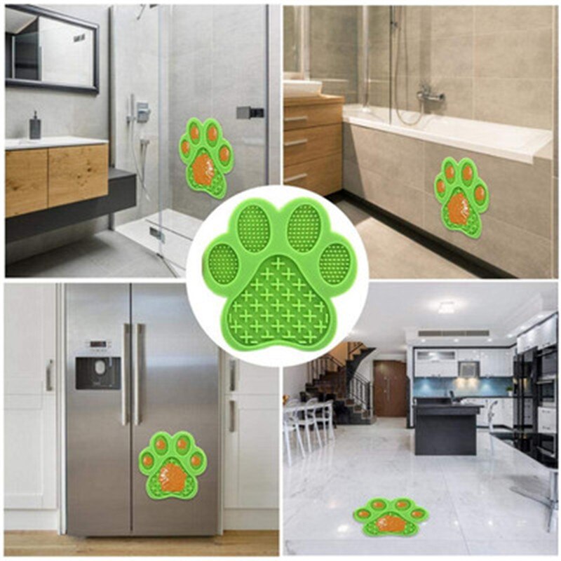Silicone Dog Licking Sucker Pad mat Cat Lick Placemat Bath Buddy Slow Food Sucker Pad Pet Supplies Automatic Feeder