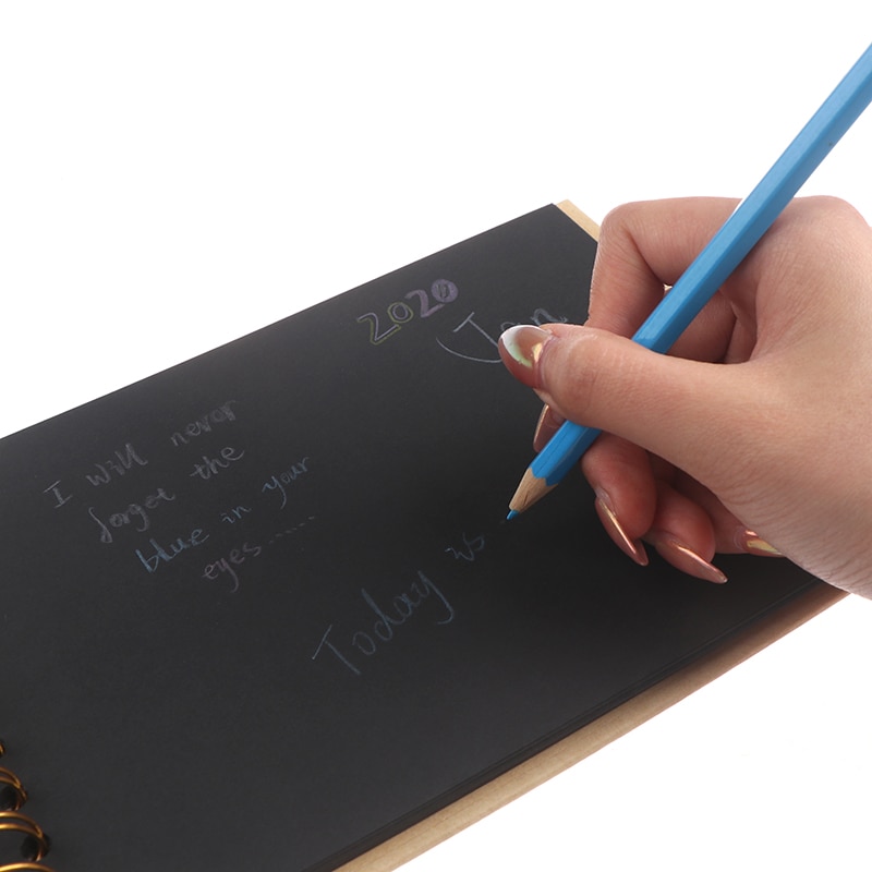 Valokuva -albumit 80 mustaa sivua muistikirjat  a4 käsityöpaperi diy scrapbooking kuva 12 merkkikynää häät syntymäpäivä lapset