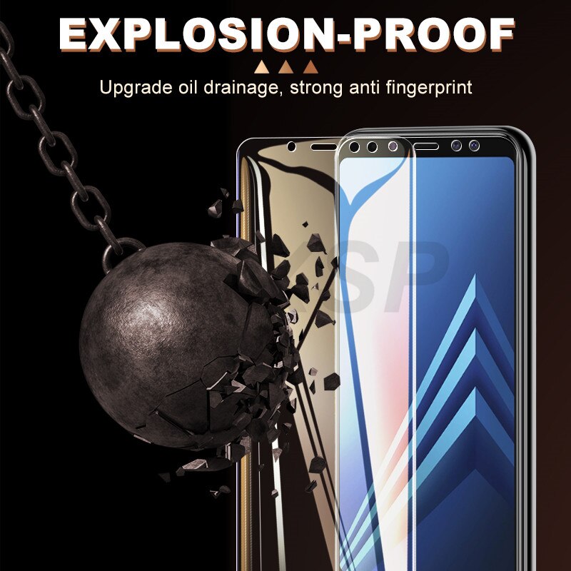 3 sztuk szkło hartowane dla Samsung Galaxy A8 A6 J4 J6 Plus 2018 szkło ochronne Samsung A7 A9 J8 2018 A10 A40 A50 A70 A90 szkło