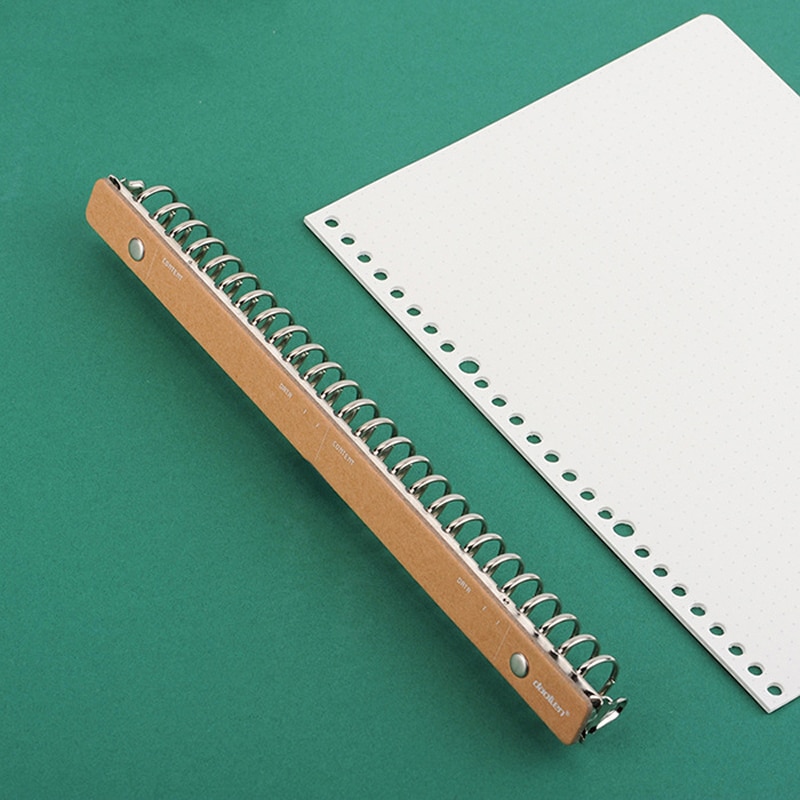 B5-26 Holes Metal Loose Leaf Book Binder Hinged Ring Binding Rings Desk Calendar Circle for 120 Pages Paper Storage Folder