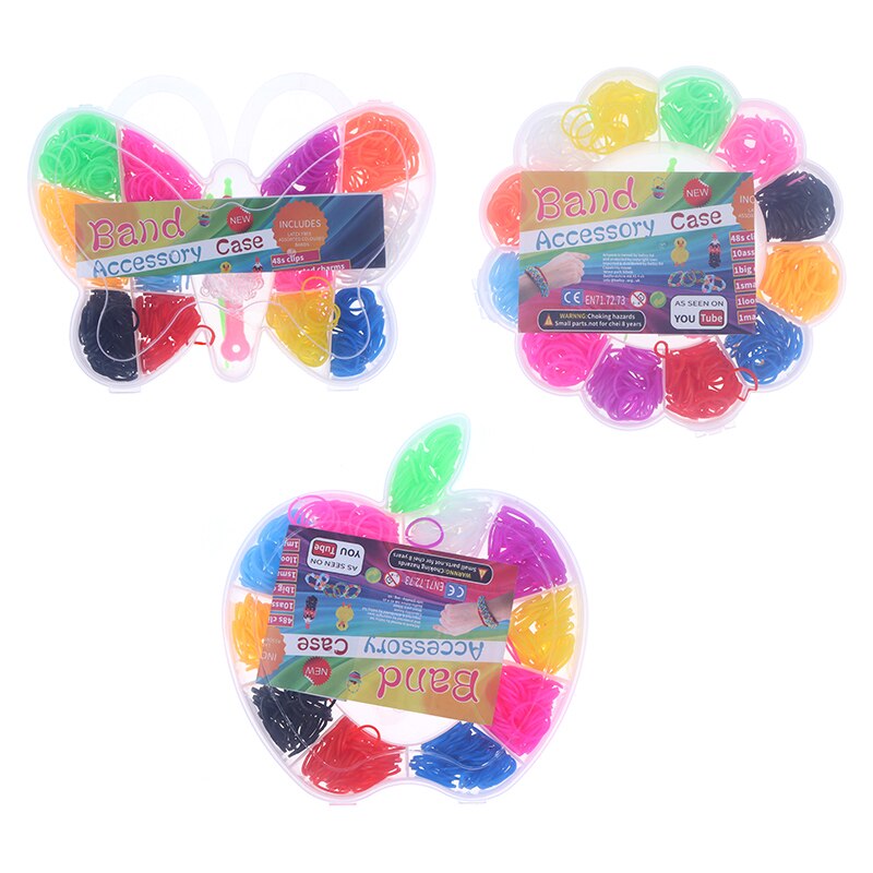 600pcs Loom Rubber DIY Band Bracelet Toys For Girl Craft Lacing Toy Woven Lace Bracelet Toy