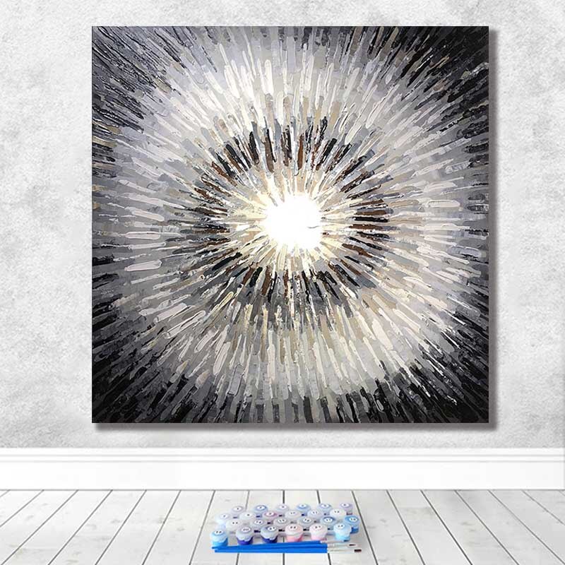 Diy paint by numbers picture drawing by numbers with kits Dandelion Decorative hanging painting: 5835 / 60x60 no  frame