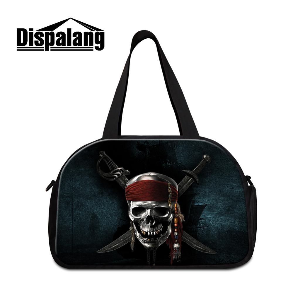 Cool workout duffeltasker til mænd kranium mellemstore skulderbagagetasker til kvinder drenge sporty taske bedste duffle bag til teenager: Blå