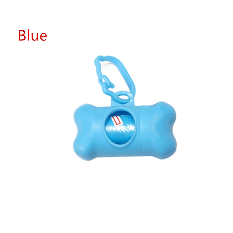 Huisdier Afvalzak Dispenser Voor Hond Afval Tas Houder Plastic Vuilniszak Dispenser Carrier Case Hond Huisdier Afval Kak Tassen: Light blue