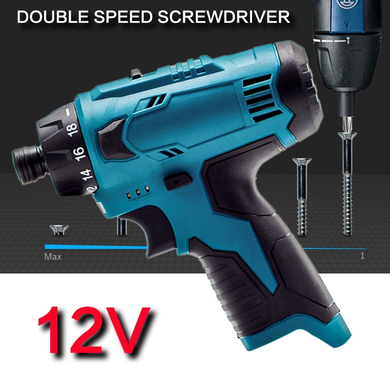 12V Lithium-ion Battery Cordless Screwdriver Electric Drill Hole Electrical Screwdriver Hand Driver Wrench Power Tools