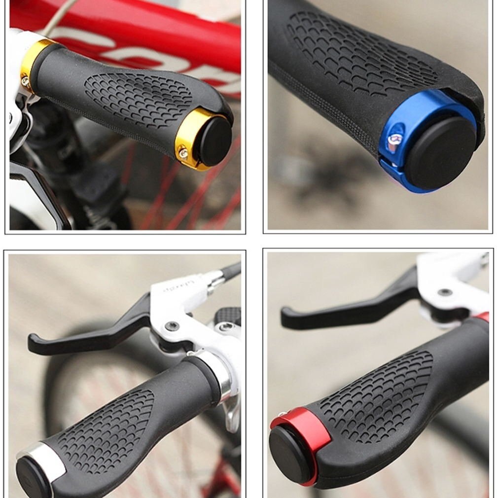1 paar MTB Road Radfahren Skid-Proof Griffe Anti-Skid Gummi Fahrrad Griffe Mountainbike Schloss Auf Fahrrad lenker Griffe Whole