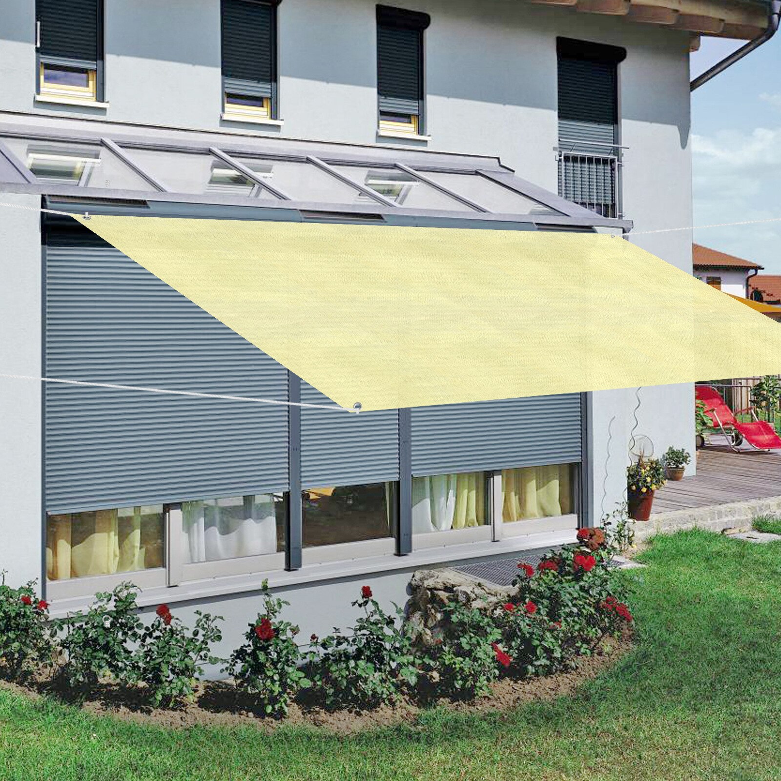 Sun Shelter Sail Rectangle Outdoor Canopy Garden Patio Pool Shade Sail Awning Camping Shade Protection