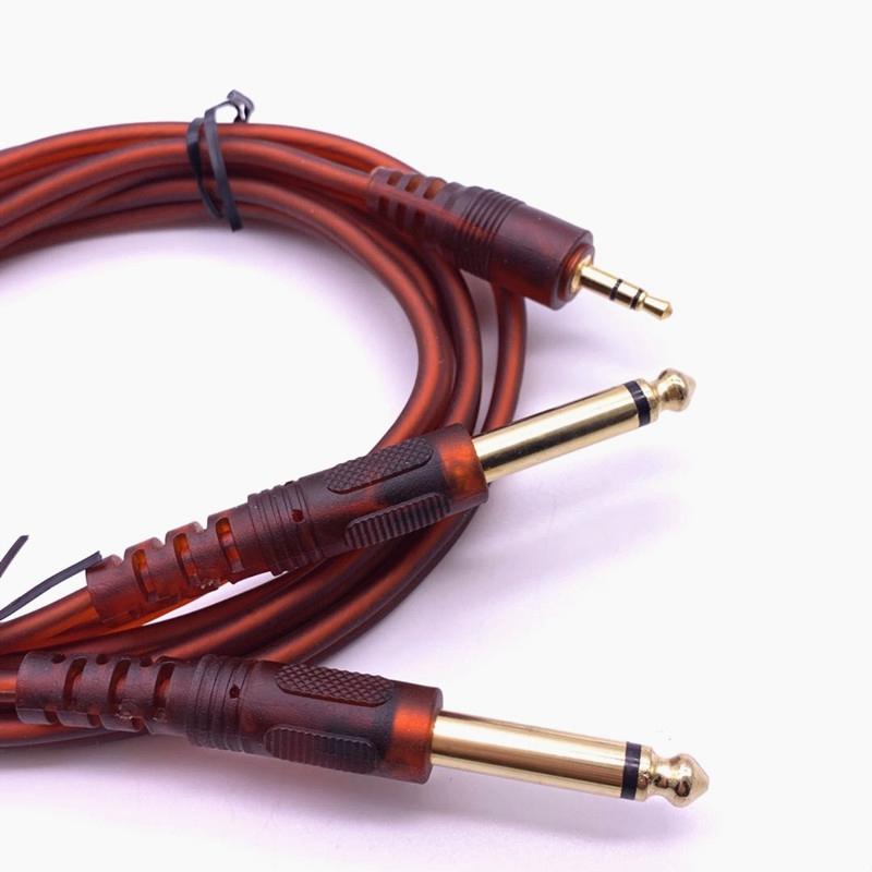 Cavo Audio Jack da 1 pz da 3.5mm a doppio adattatore da 6.5mm doppio Jack da 6.35mm maschio da 1/4 "a Jack stereo da 1/8" 3.5mm cavo aux