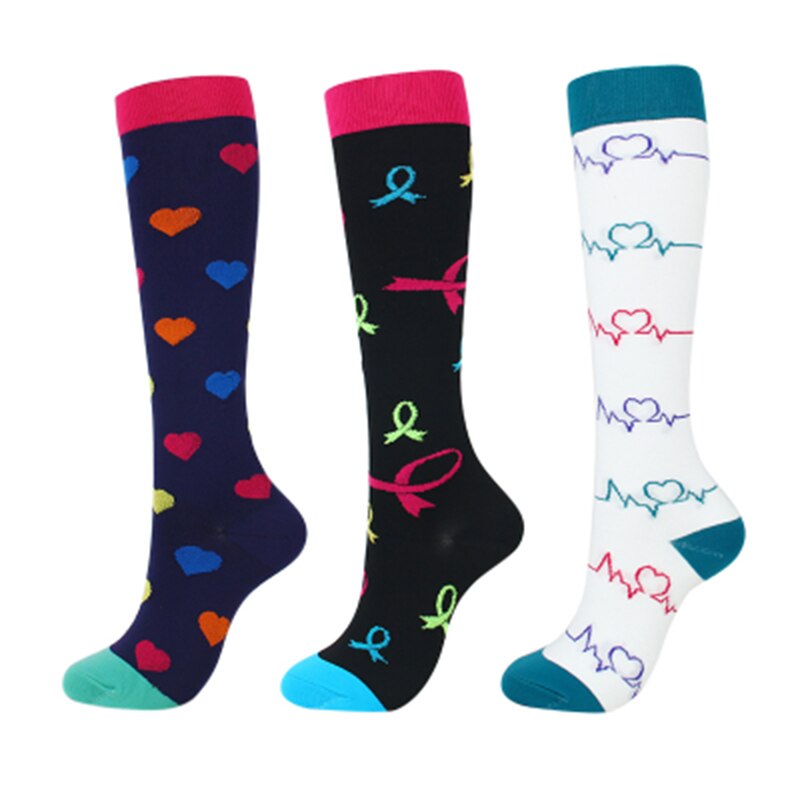 Men Women Nurse Basketball Riding Outdoor Long Tube Compression Socks Sports Running Fitness Socks Natural Hiking Ciclismo