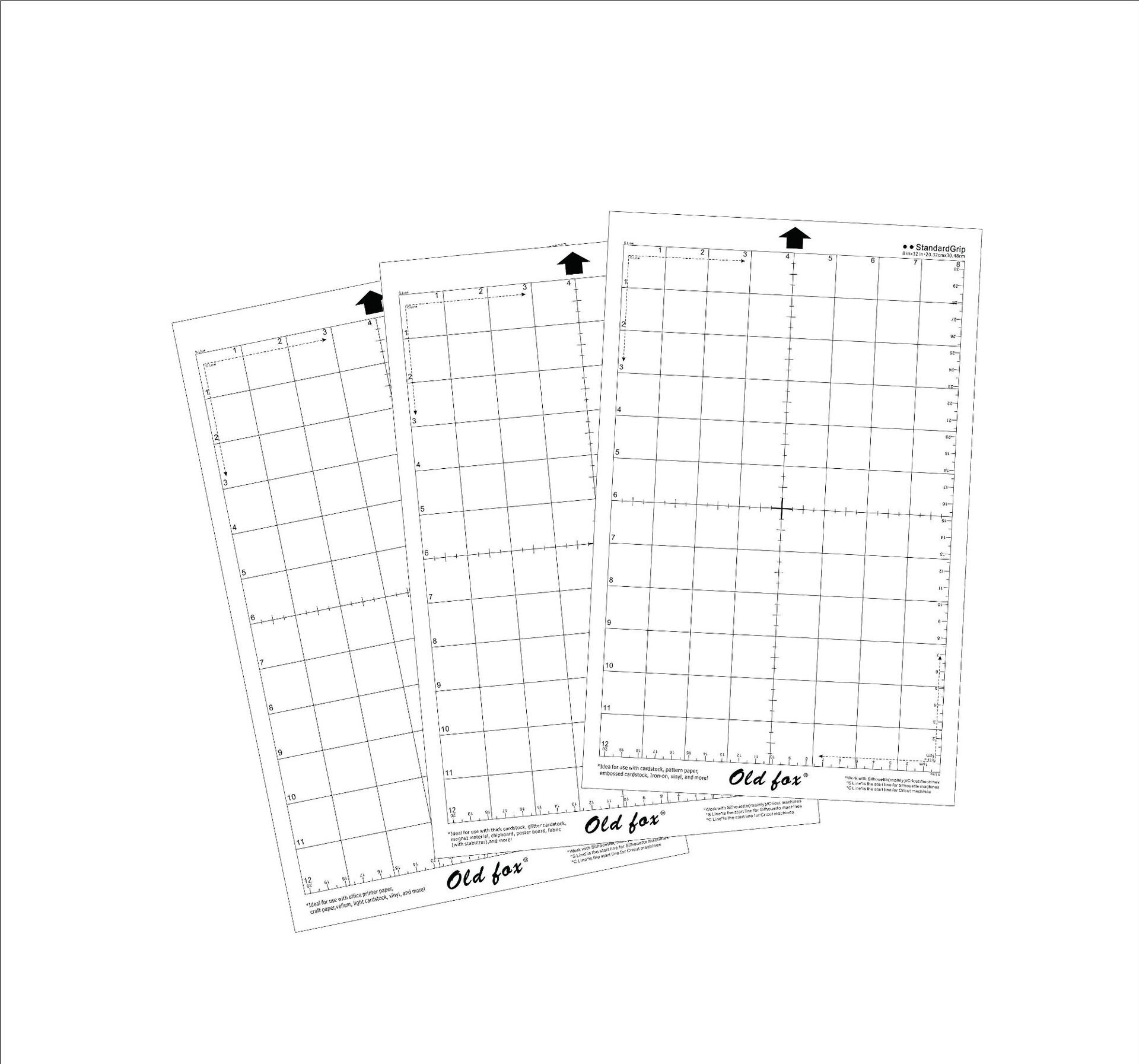 Replacement Cutting Mat Transparent Adhesive Mat Pad with Measuring Grid 12*24-Inch for Silhouette Cameo Plotter Machine