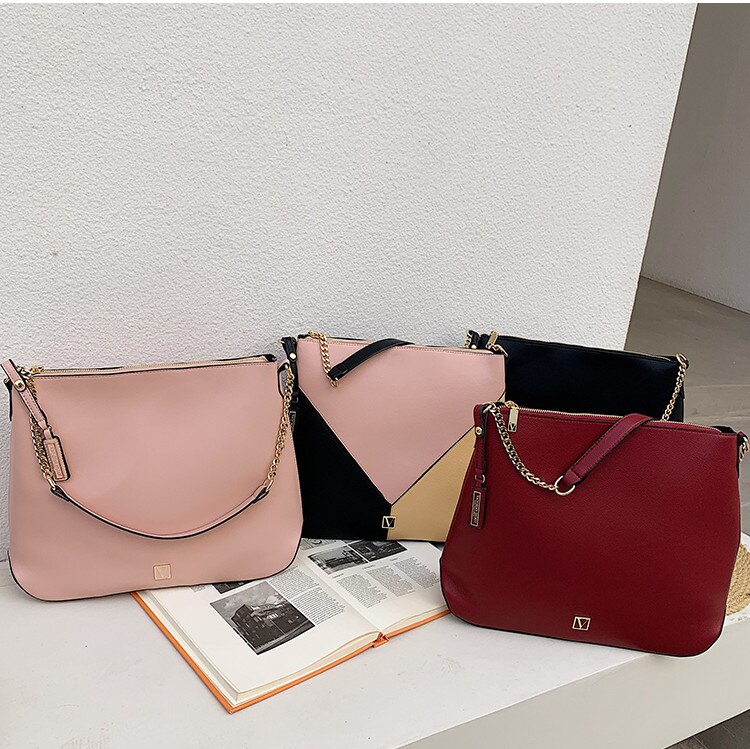 VS Boho Tasche Neue Errözehn Colorblock Bindung Straße Mehrfarbig Mittel Schulter Tasche