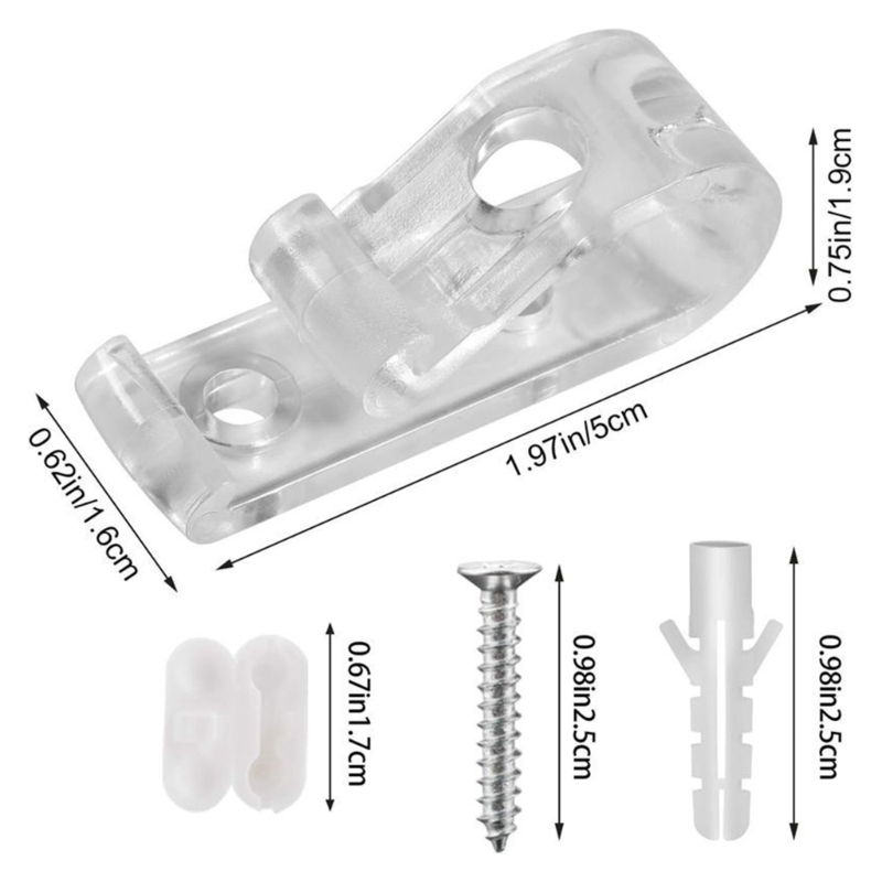 Chaîne sécurité pour store enrouleur Guide cordon, crochet Fixation, support cordon store, Clip transparent à