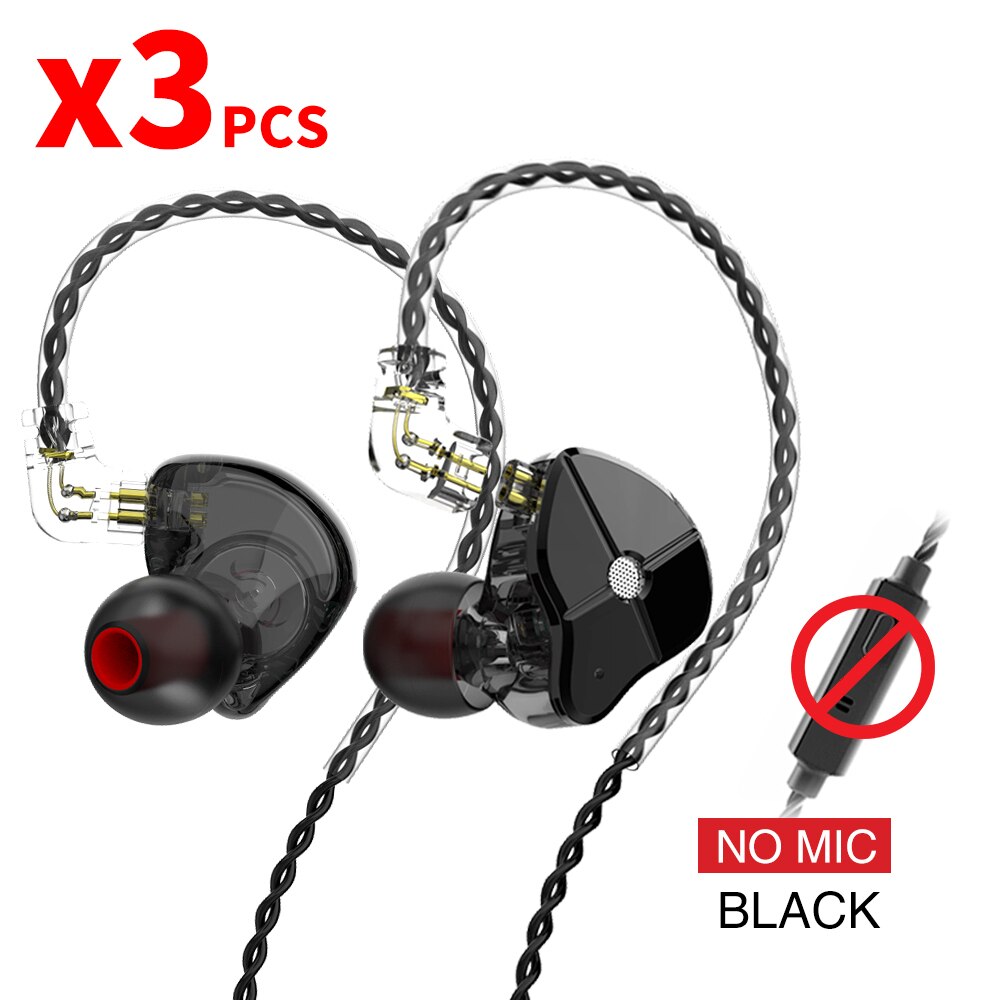 TRN ST1 1DD 1BA Hybrid In Ear Earphone HIFI DJ Monitor Running Sport Earphone Earplug Headset With QDC Cable TRN V90 BA5: black no mic3