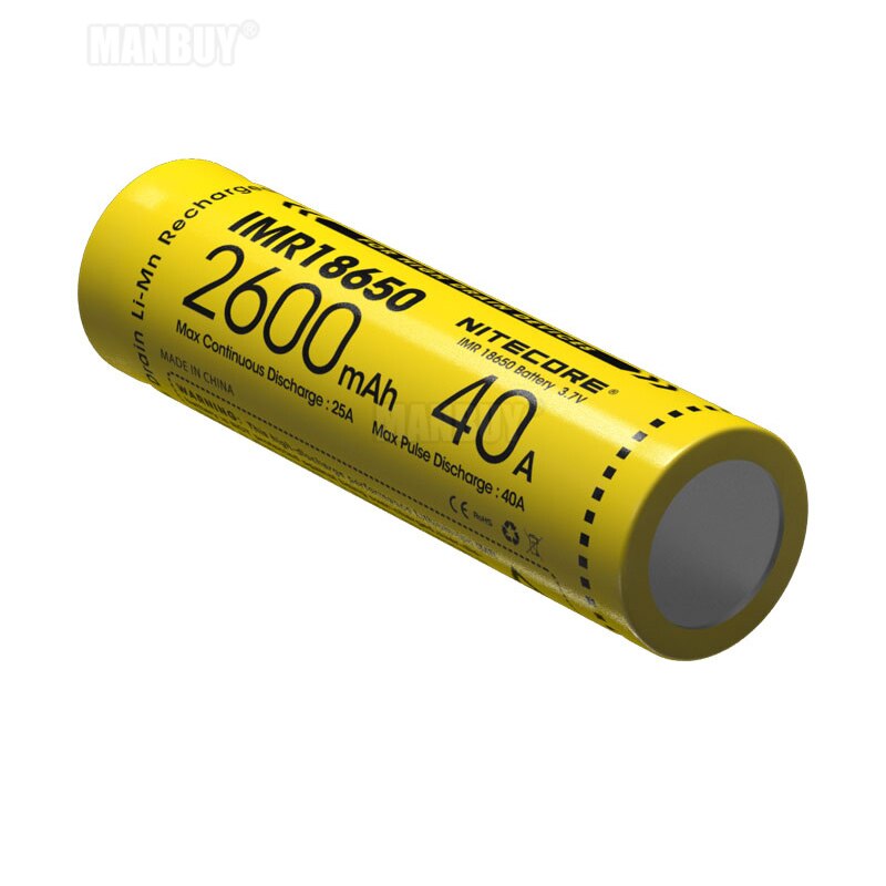 TOPSALE NITECORE IMR18650 3,7 V Li-Ion Geschützt Akku FlatTop 2100/2500/2600/3100mAh 30A/35A/38A/40A Hohe