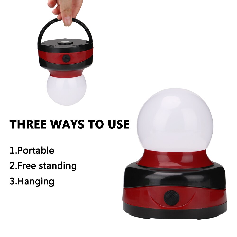 1-Mode LED Magnetic Flashlight Work Light Foldable Hook Tent Lamp Camping Light For Car Repair Night Fishing Powered By 3x AA