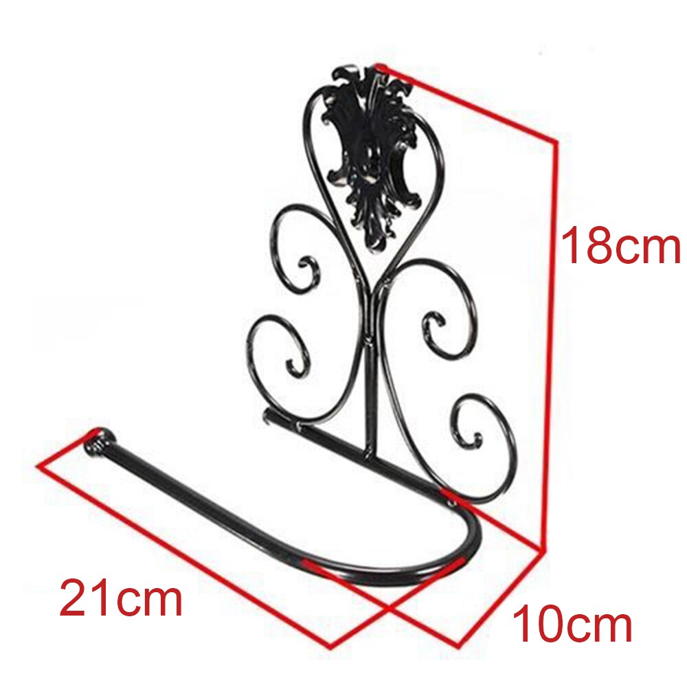 Soporte de papel higiénico para baño de hierro forjado retro Portarrollos de papel soporte de papel de pared para baño decoraciones de baño bandeja de papel higiénico