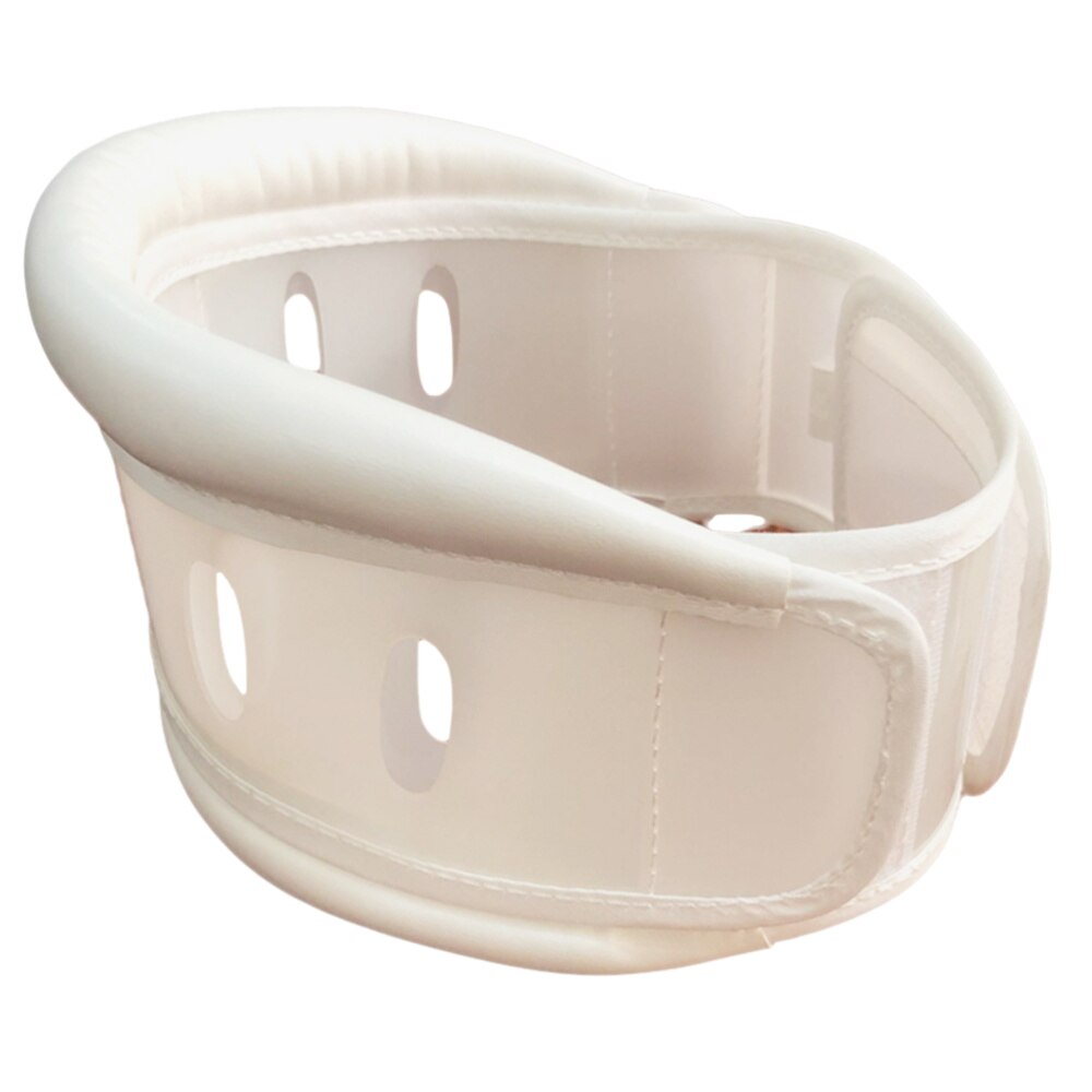 Breathable Neck Support Fixing Brace Wrap Cervical Collar for Stiff Neck Pain Relief Injury Recovery (White, Size)