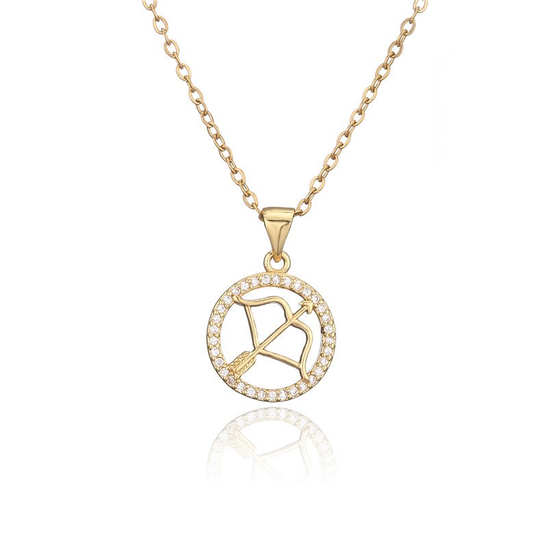 Trendsmax 12 Sterrenbeeld Sterrenbeelden Hangers Kettingen Voor Vrouwen Mannen 585 Rose Goud Mannelijke Sieraden Mode Verjaardagscadeautjes GPM16: 7