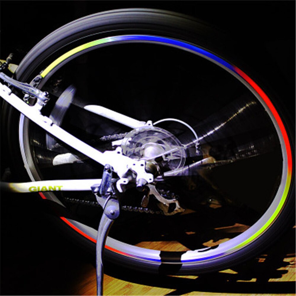 Motorfiets Fiets Reflecterende Stickers Velg Reflector Fiets Fietsen Veiligheid Fluorescerende Waterdicht Wiel Decal Tape Weerspiegelen